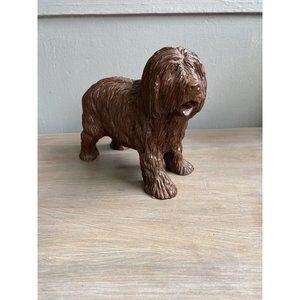 Vintage Old English Sheep Dog Depicted with Great Detail Statuette
